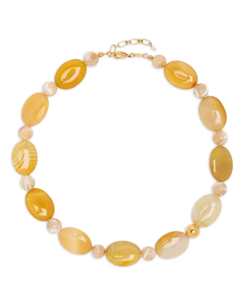 Anni Lu Desert Dreamer oval beaded necklace - Gelb Gelb