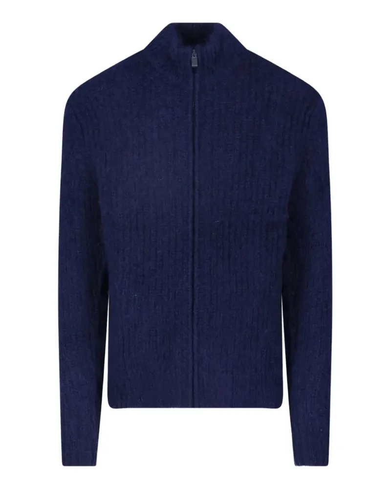 ASPESI Gerippter Cardigan mit Reißverschluss - Blau Blau