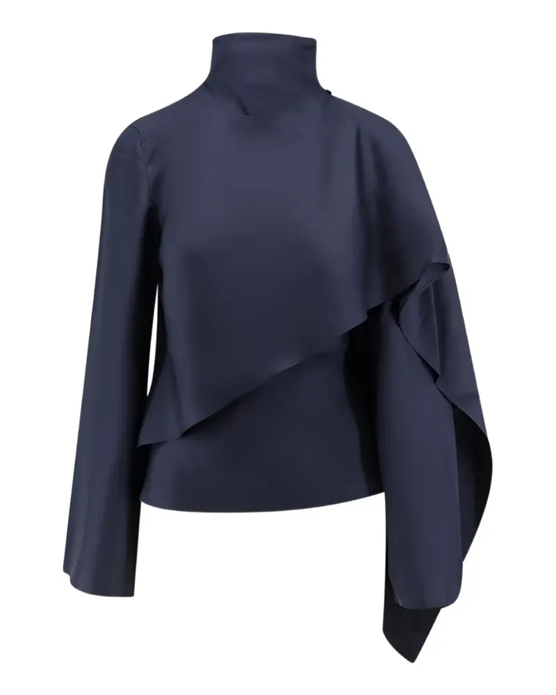 Róhe high-neck scarf-detail blouse - Blau Blau