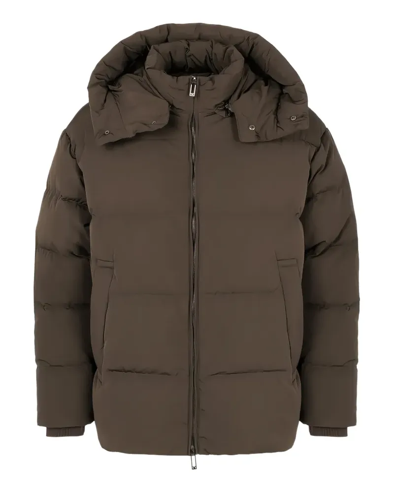 Emporio Armani Gefütterte Kapuzenjacke - Braun Braun