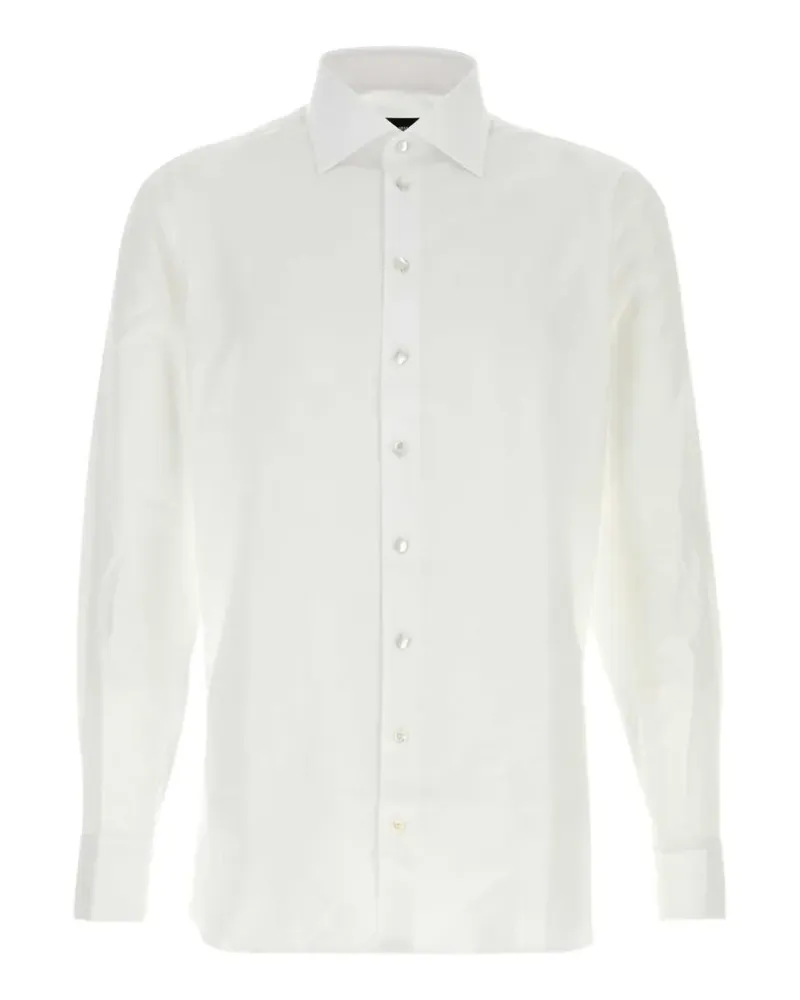 Giorgio Armani long-sleeve button-down shirt - Weiß Weiß