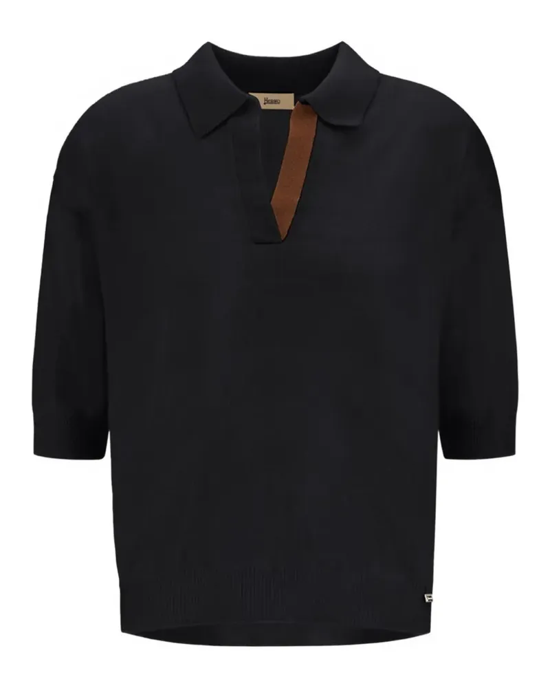 Herno Poloshirt aus Kaschmir - Schwarz Schwarz