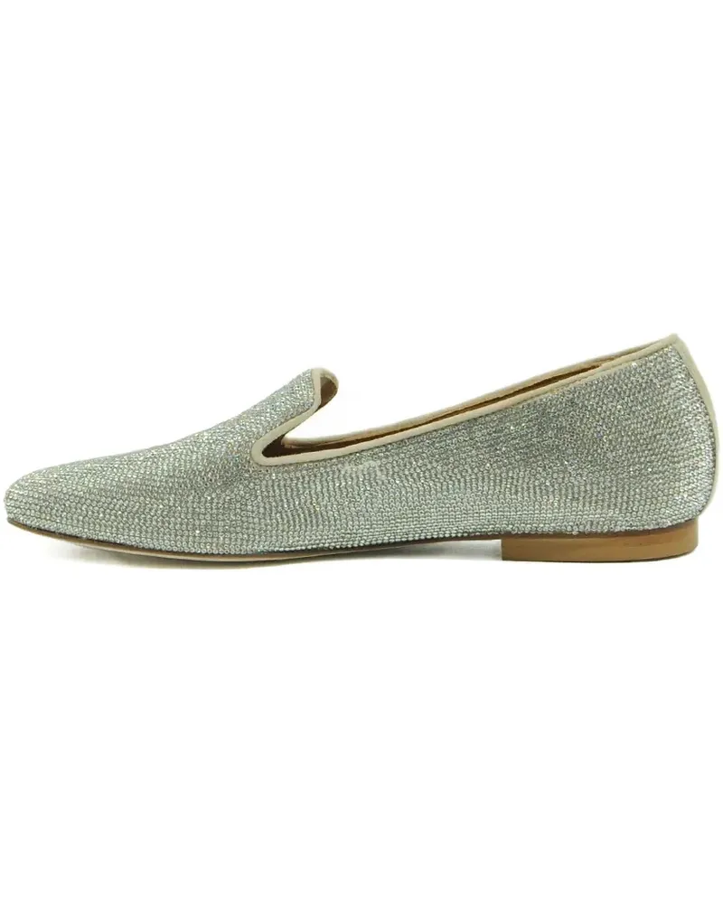 Anna F. Ballerinas aus Leder - Blau Blau