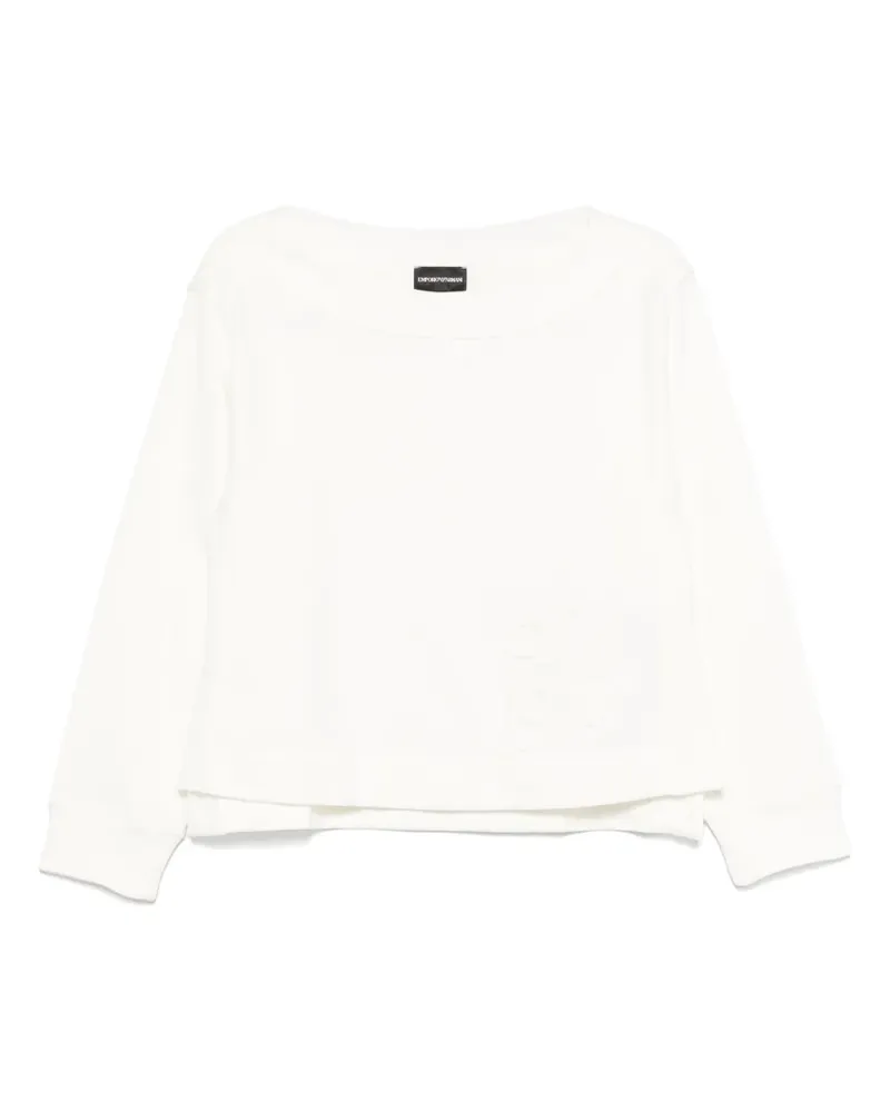 Emporio Armani Sweatshirt mit Logo-Prägung - Weiß Weiß