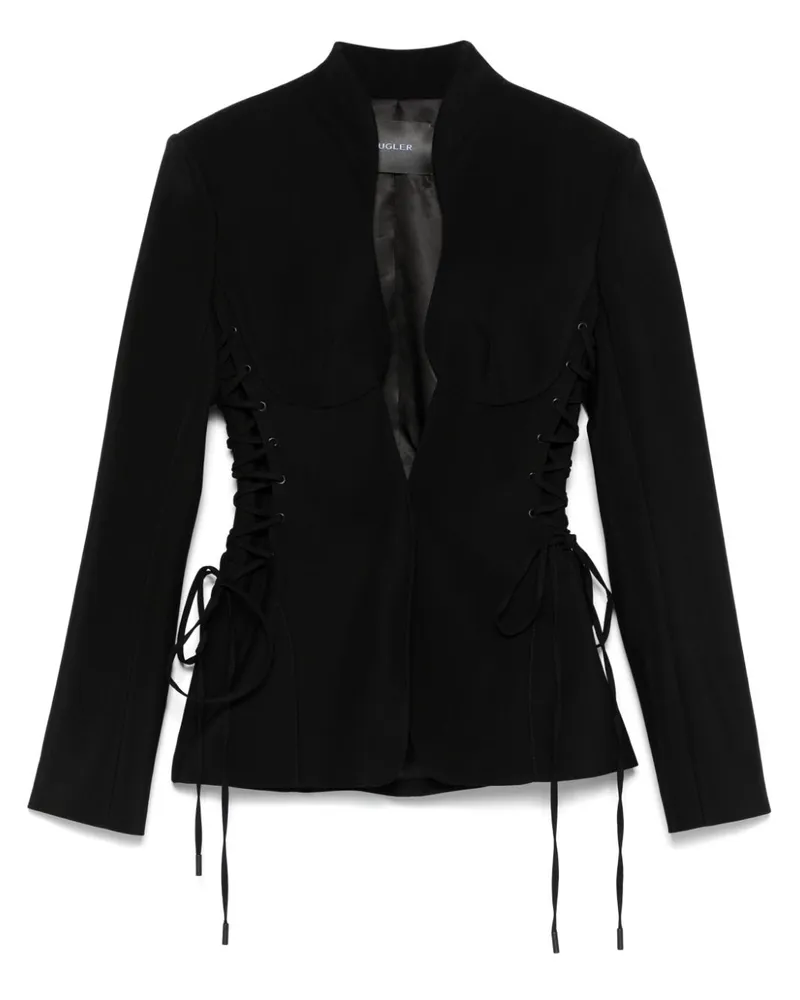 Thierry Mugler Jacke mit Spitze - Schwarz Schwarz