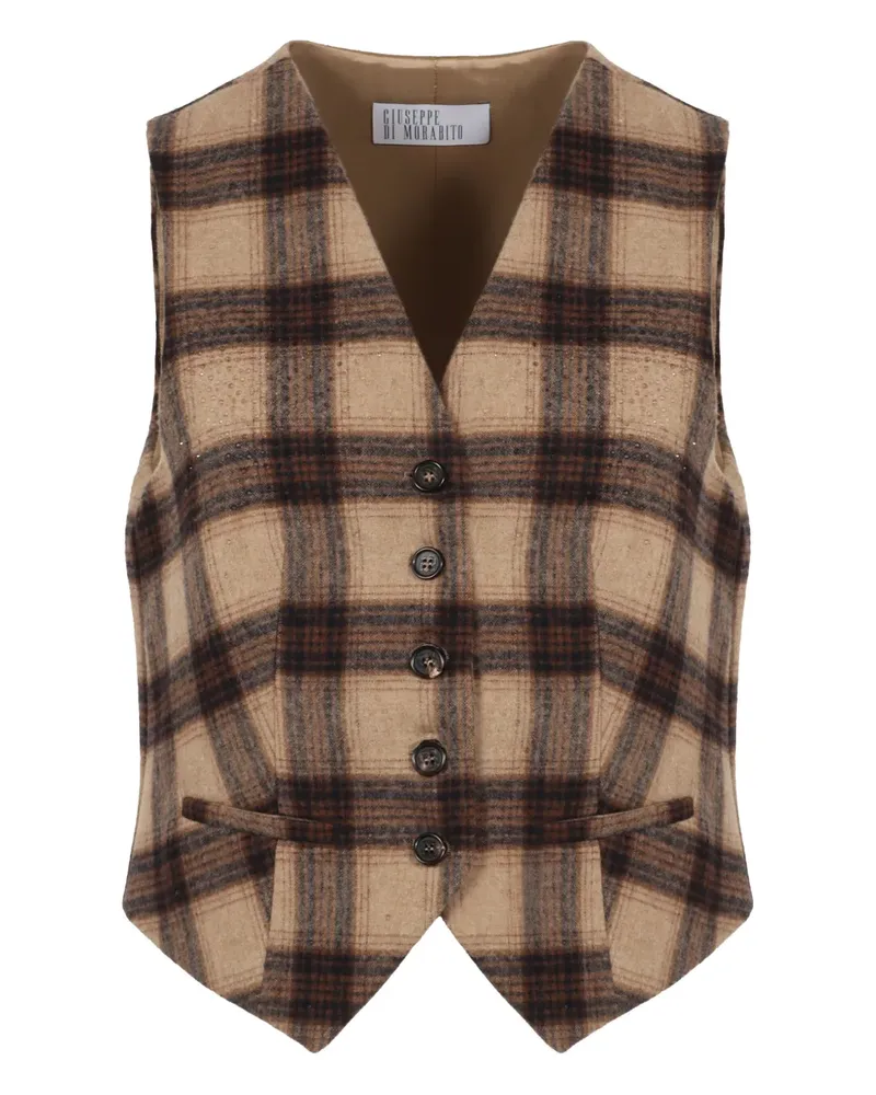 Giuseppe di Morabito plaid waistcoat - Nude Nude