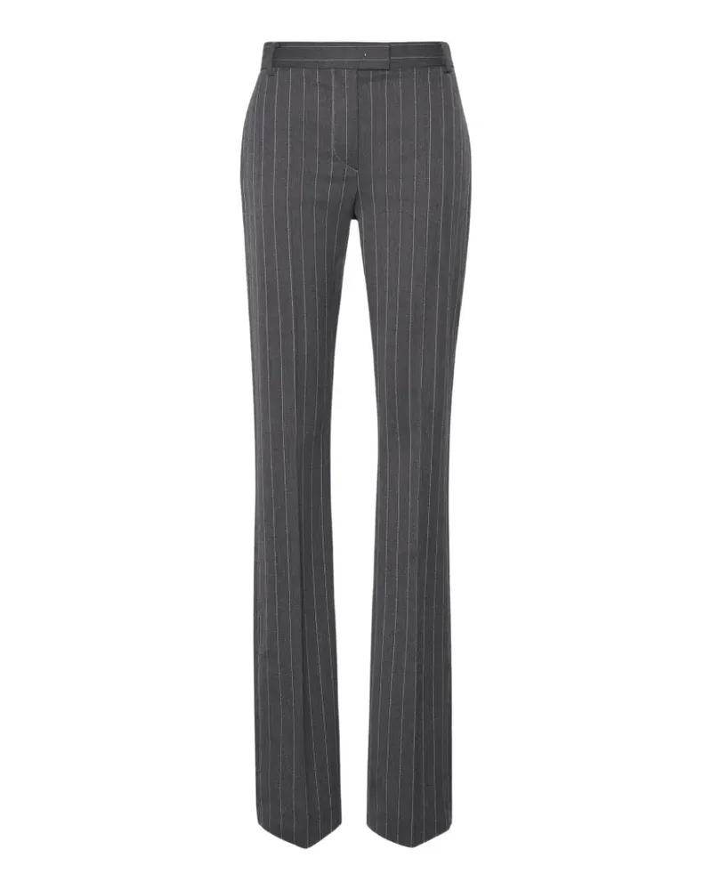 SPORTMAX Schlaghose mit Nadelstreifen - Grau Grau