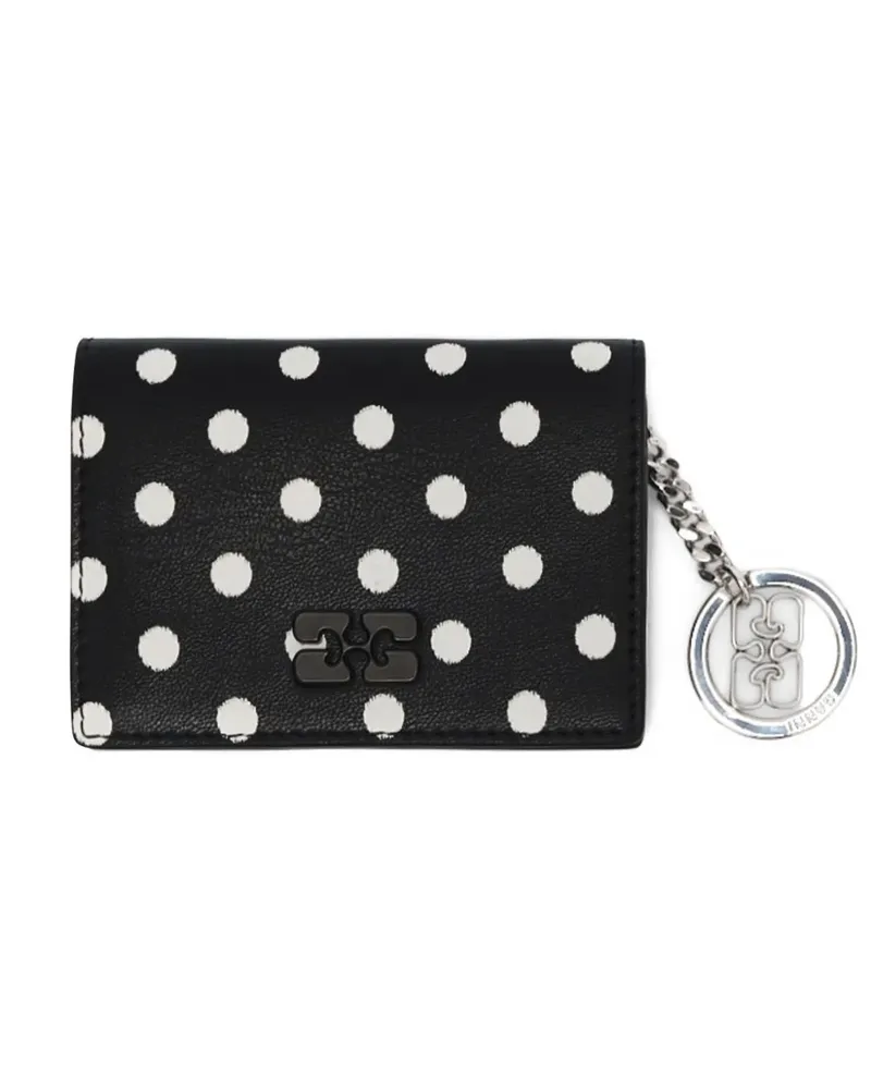 Ganni Portemonnaie mit Polka Dots - Schwarz Schwarz