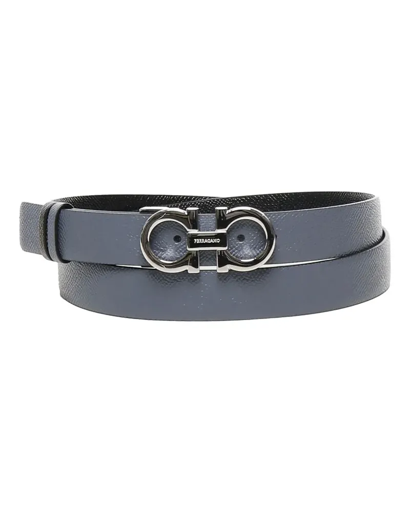 Ferragamo Wendbarer Gancini Gürtel - Schwarz Schwarz