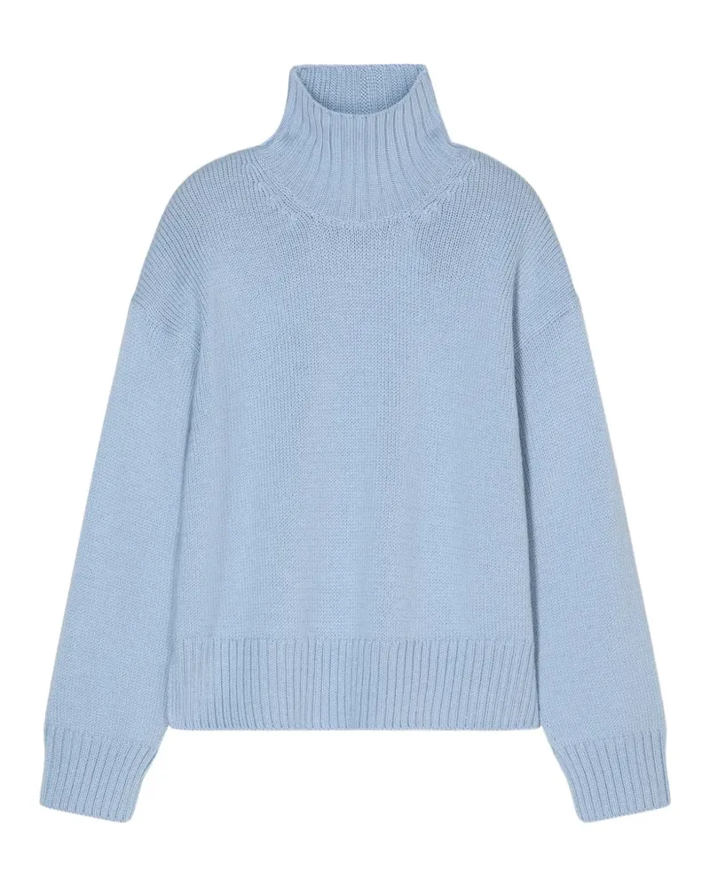 Closed Gerippter Rollkragenpullover - Blau Blau