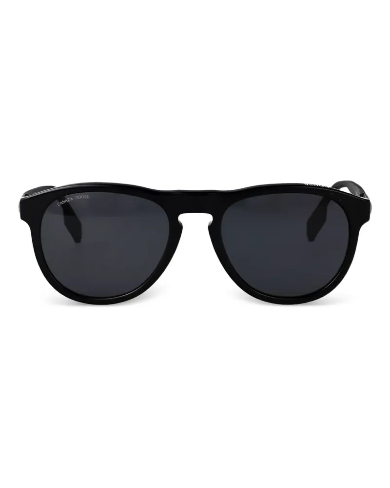 Canada Goose Sonnenbrille mit rundem Gestell - Schwarz Schwarz
