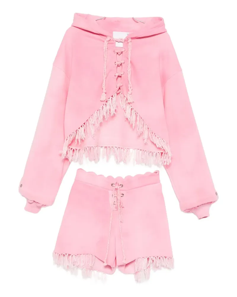LOULOU fringe-detail all in one - Rosa Rosa