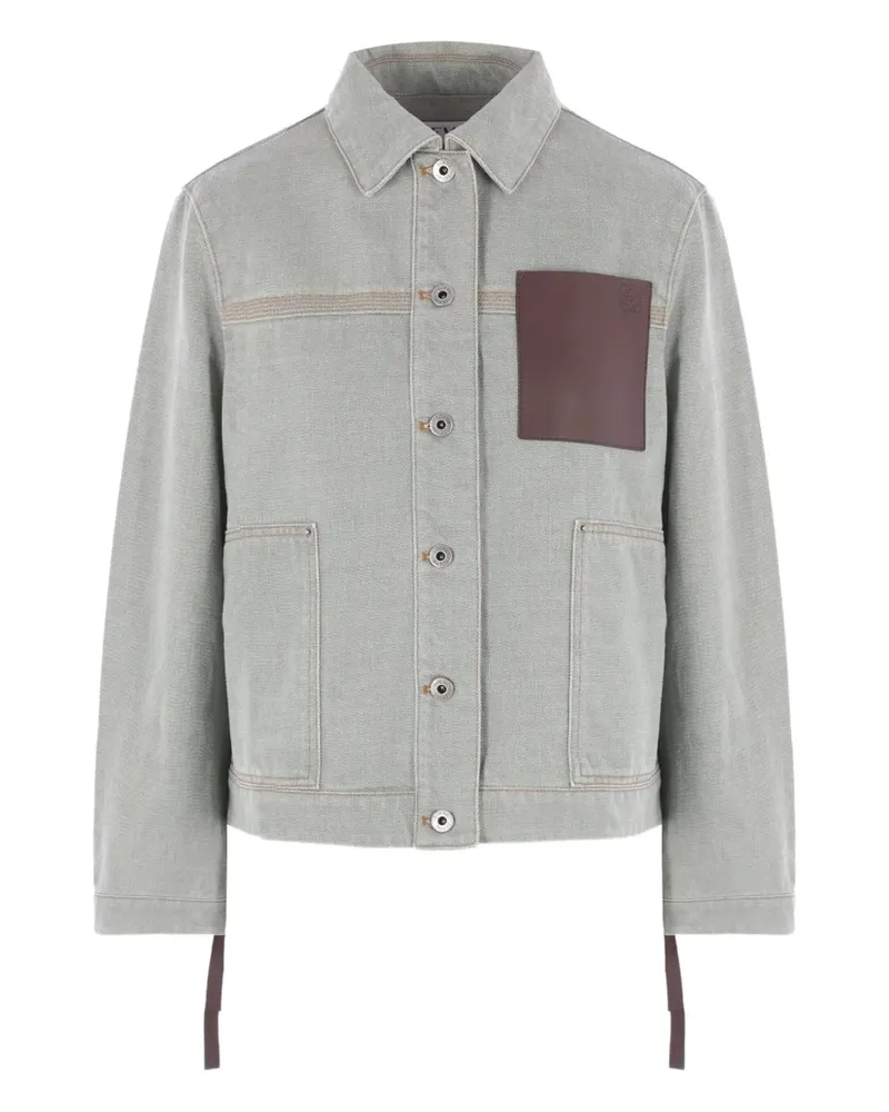 Loewe Jeansjacke mit aufgesetzter Tasche - Grün Grün