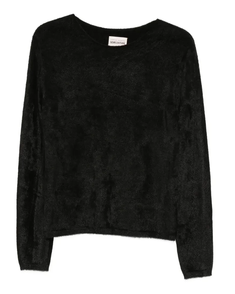 Semicouture Fein gestrickter Pullover - Schwarz Schwarz