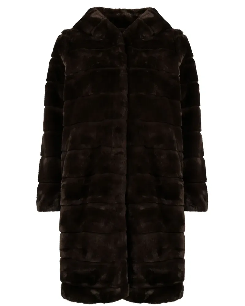 APPARIS Celine Kapuzenmantel aus Faux Fur - Braun Braun