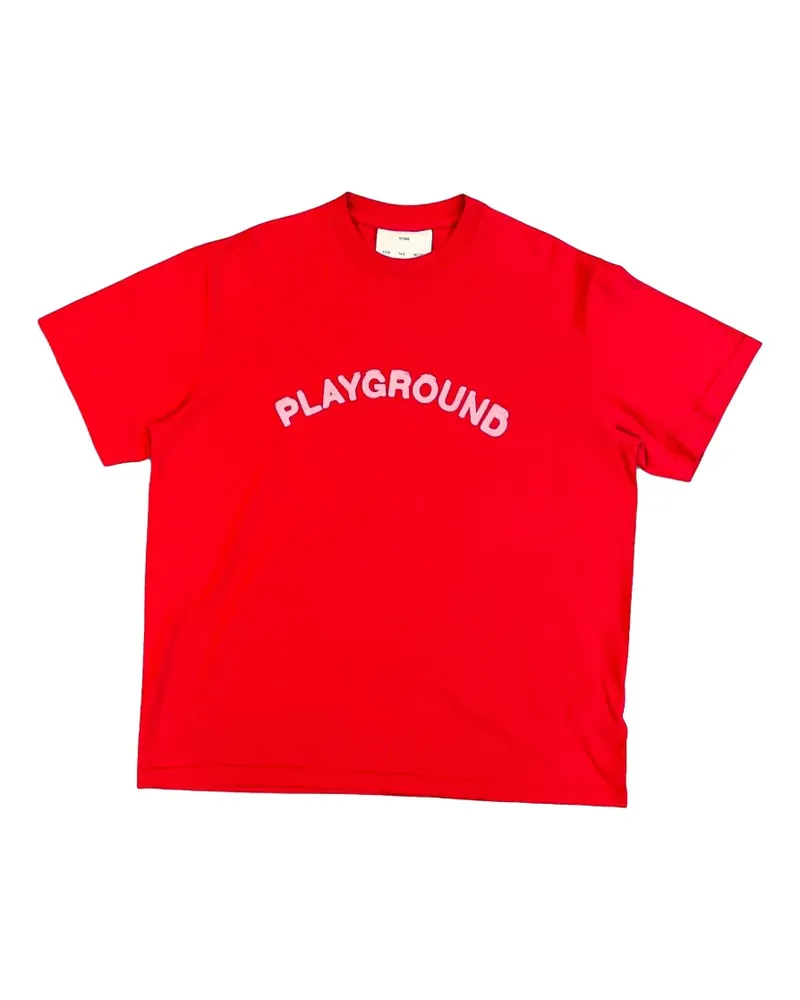 Song For The Mute Playground T-Shirt mit Slogan - Rot Rot