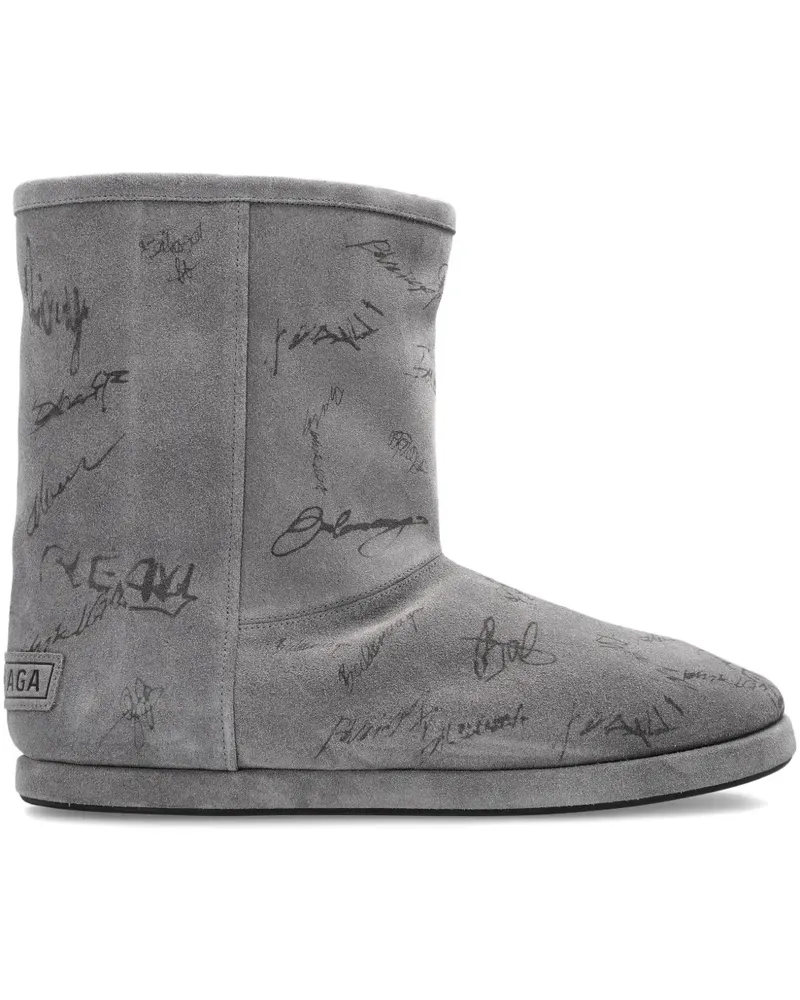 Balenciaga Stiefel mit Signature-Print - Grau Grau