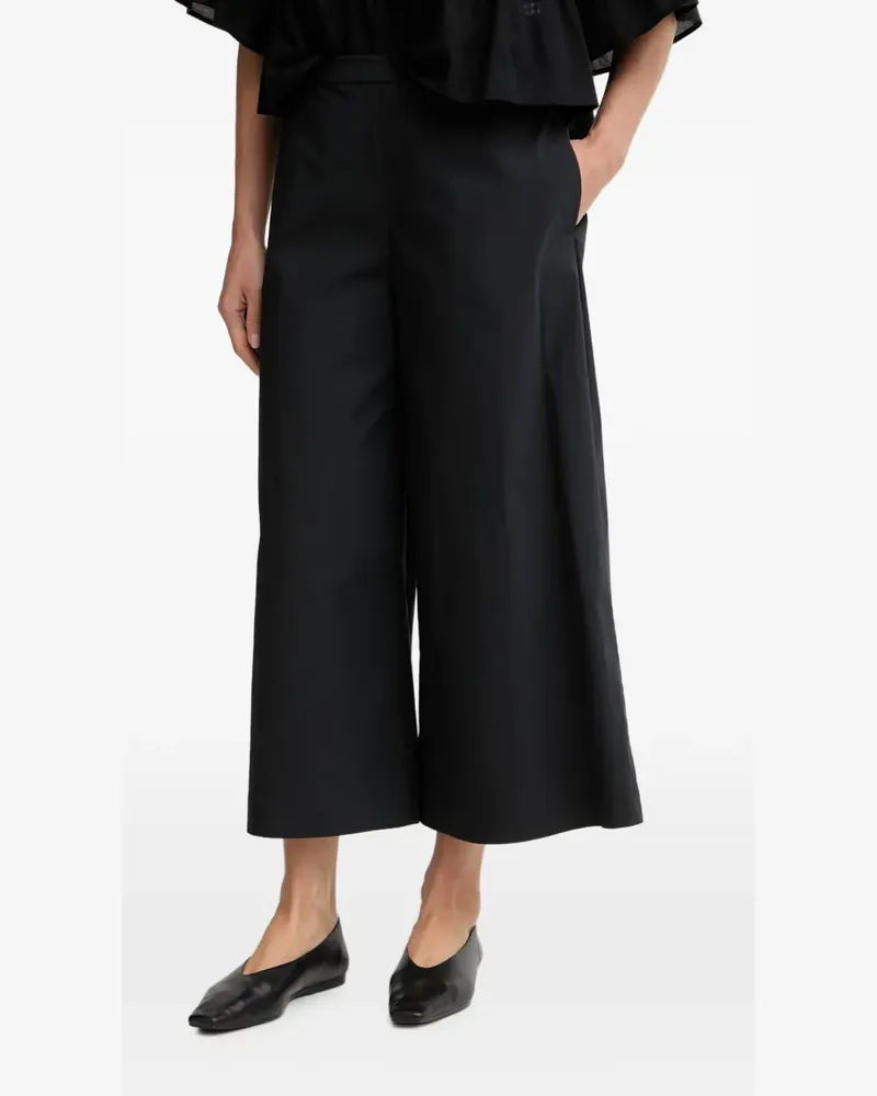 Marc O'Polo cropped wide-leg trousers - Schwarz Schwarz