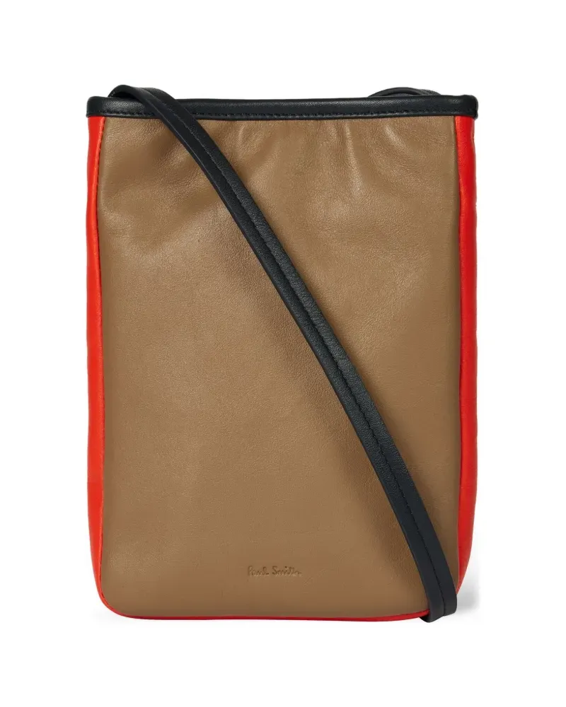 Paul Smith Clutch in Colour-Block-Optik - Braun Braun