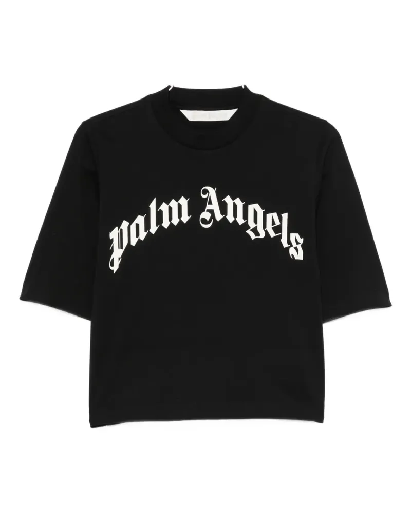 Palm Angels round-neck logo-print T-shirt - Schwarz Schwarz