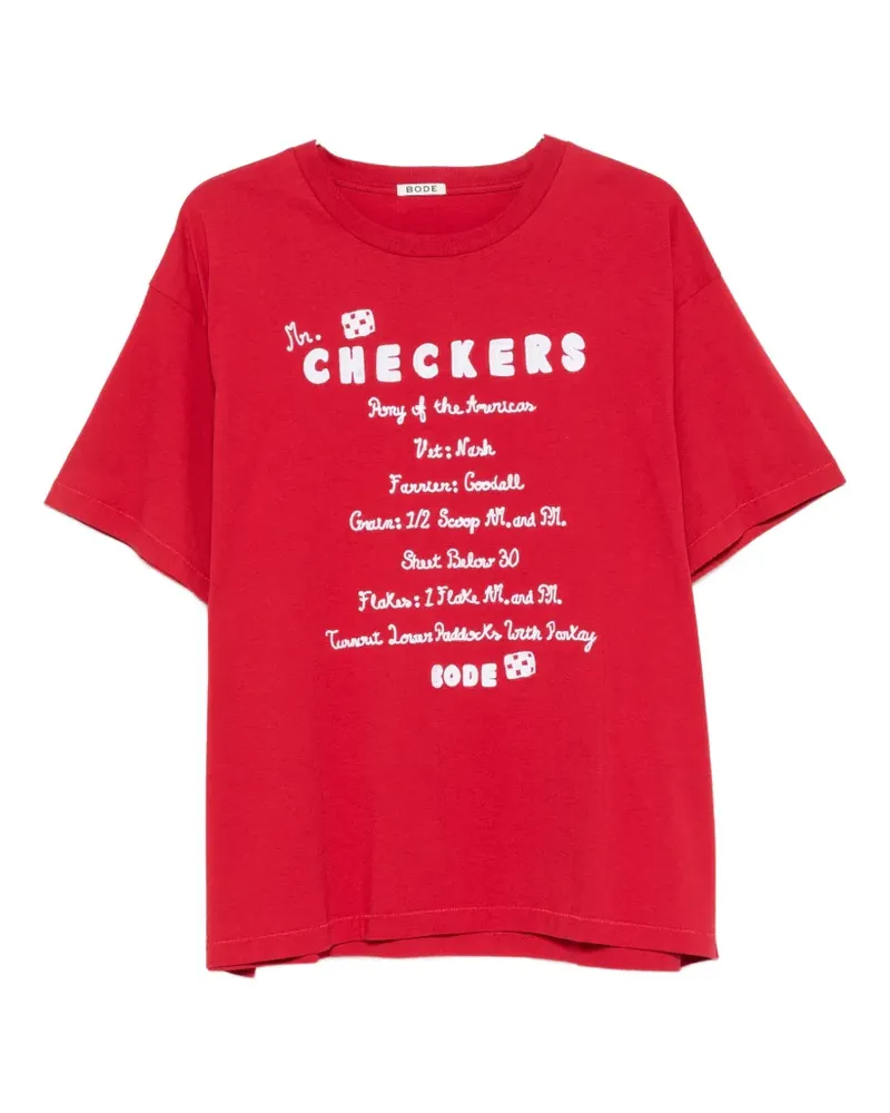 BODE Feed graphic-print T-shirt - Rot Rot