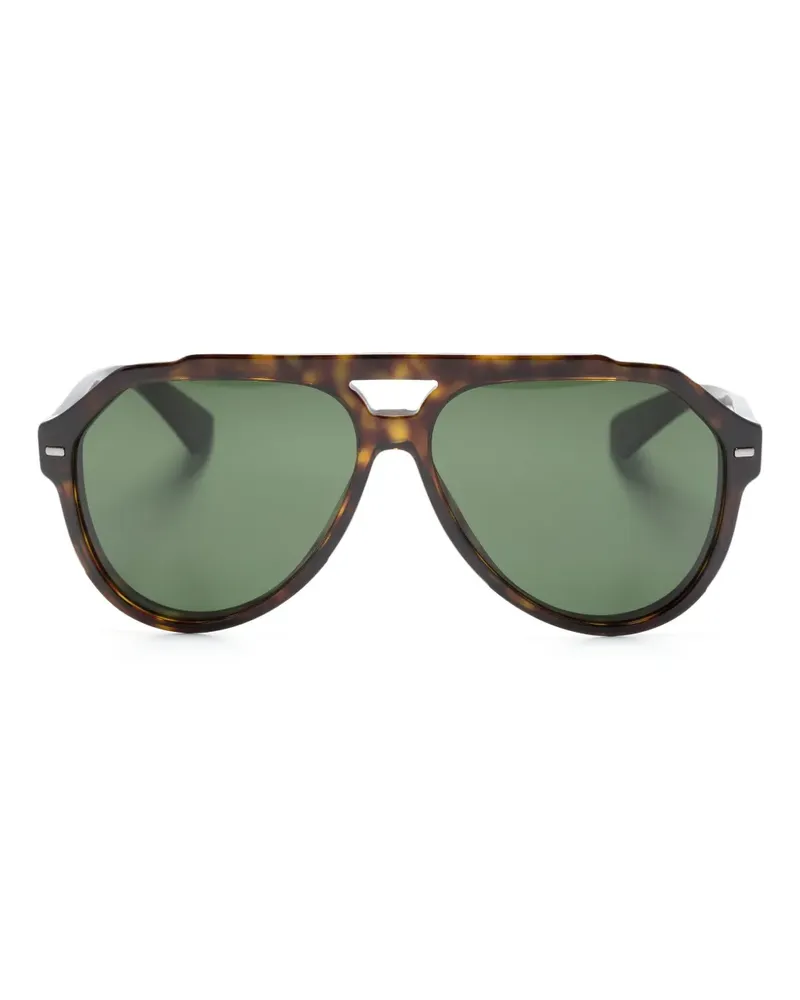 Dolce & Gabbana Lusso Sartoriale Pilotenbrille - Braun Braun