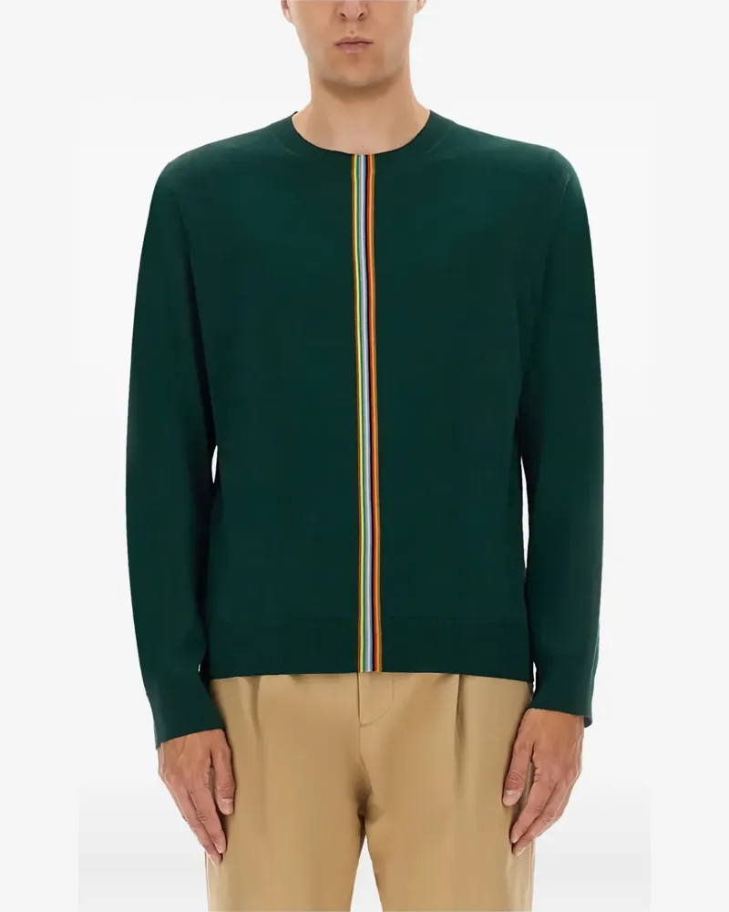Paul Smith Strickpullover mit Signature-Streifen - Grün Grün