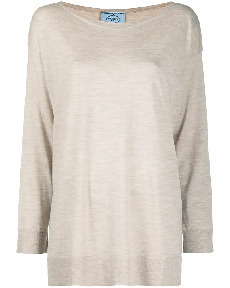 Prada Meliertes T-Shirt - Nude Nude