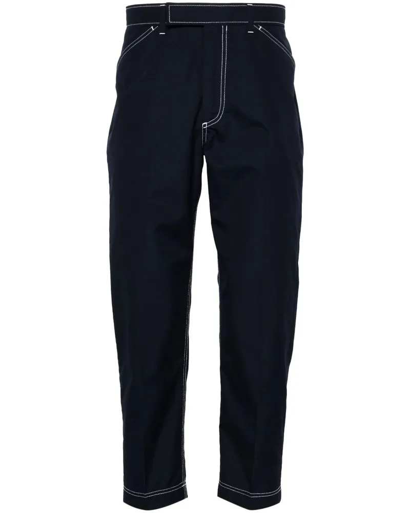 Thom Browne Halbhohe Tapered-Chino - Blau Blau
