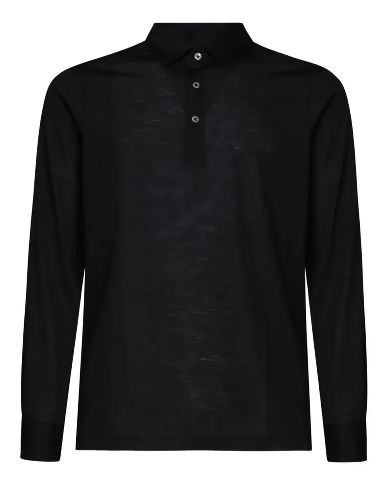 Giuliano Galiano Langärmeliges Poloshirt - Schwarz Schwarz
