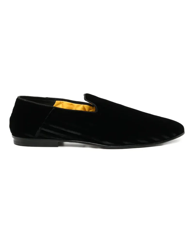Tom Ford striped velvet loafers - Schwarz Schwarz