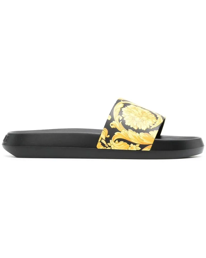 Versace Barocco rubber slides Schwarz