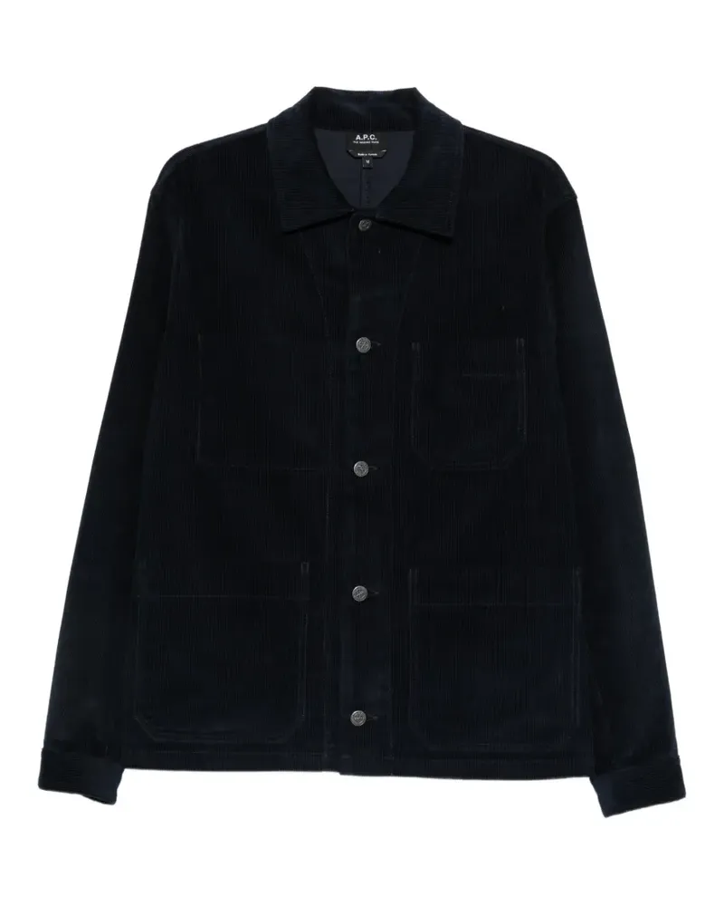 A.P.C. Rodney Hemdjacke aus Cord - Blau Blau
