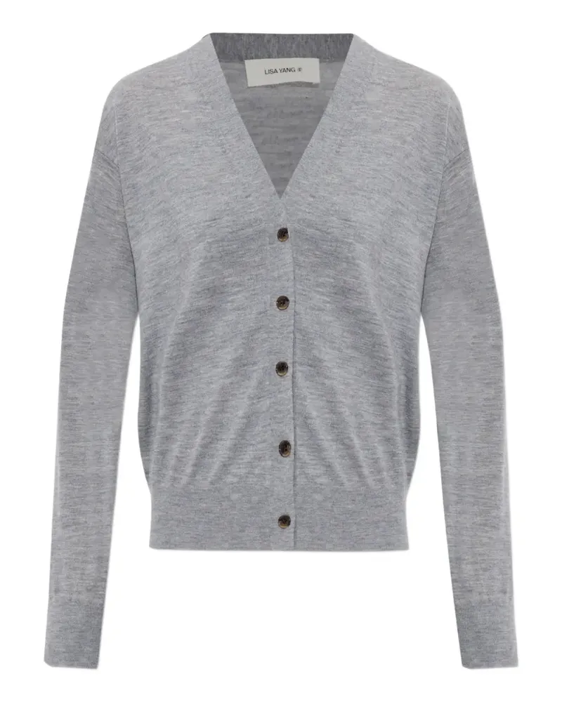 Lisa Yang buttoned V-neck cardigan - Grau Grau