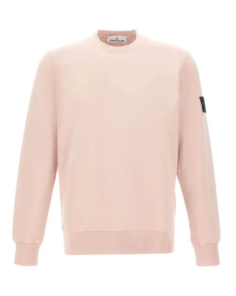 Stone Island Sweatshirt mit Logo-Patch - Rosa Rosa