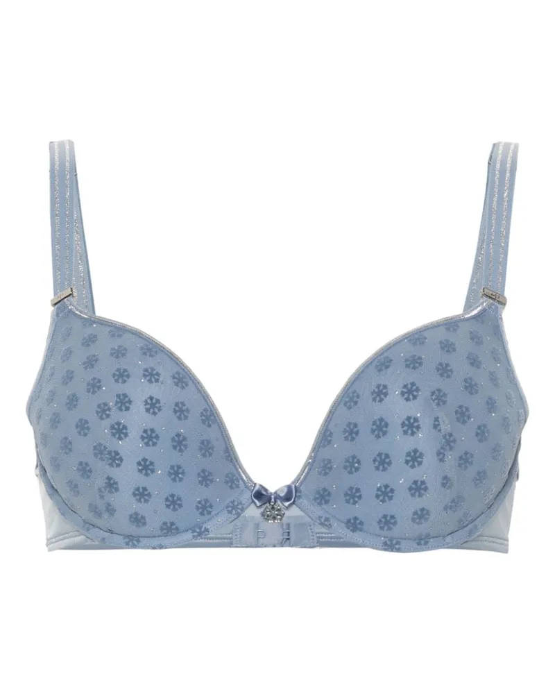Marlies Dekkers Snowflake Push-up-BH mit Kristallen - Blau Blau