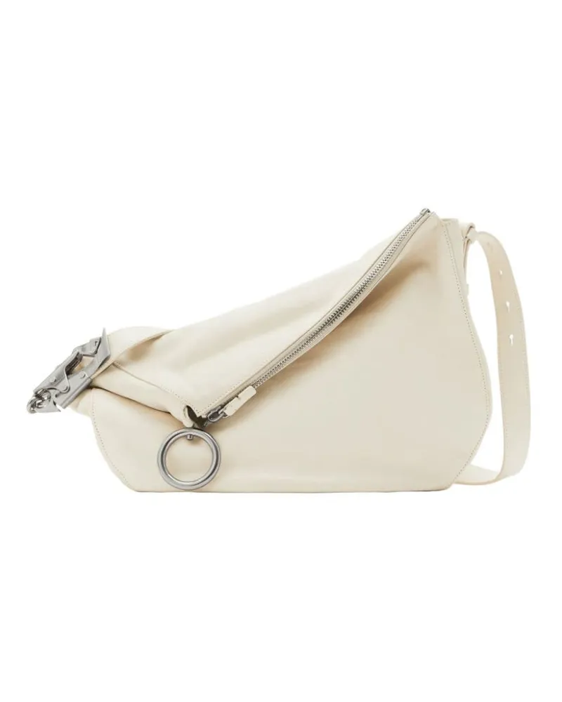 Burberry Mittelgroße Knight Schultertasche - Weiß Weiß