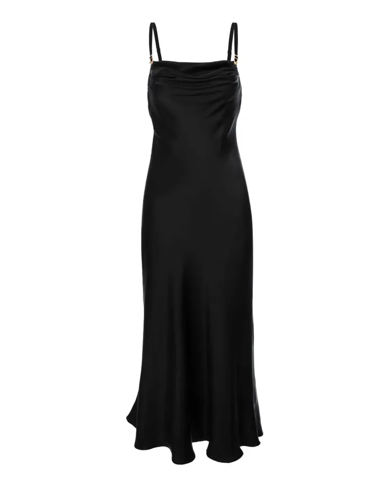 Murmur cowl-neck slip midi dress - Schwarz Schwarz
