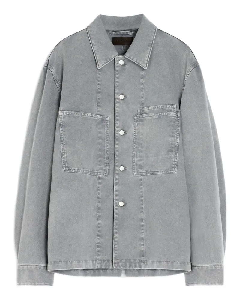Christophe Lemaire Hemdjacke mit aufgesetzter Tasche - Grau Grau