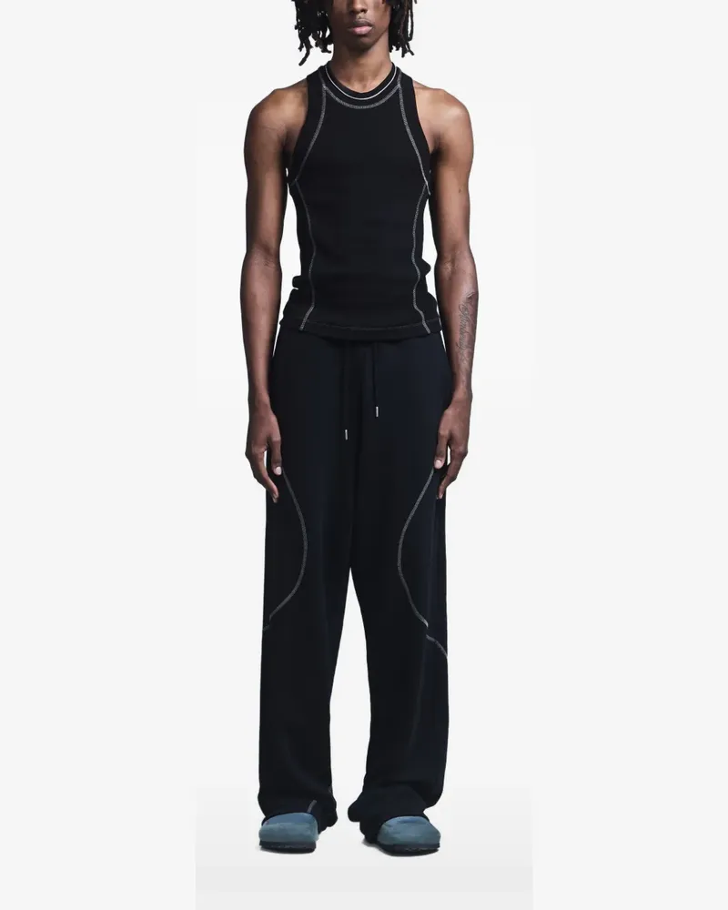 Saul Nash contrast-stitch ribbed vest - Schwarz Schwarz