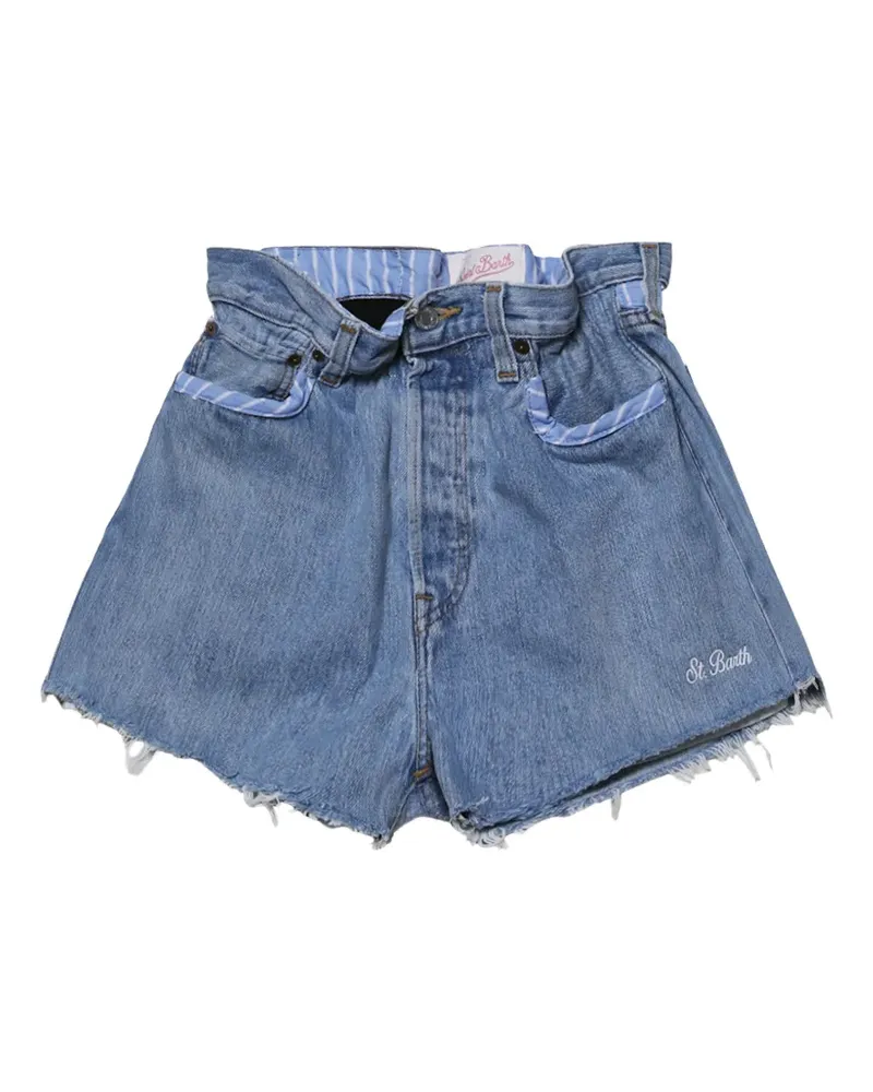 MC2 Saint Barth frayed-hem denim shorts - Blau Blau