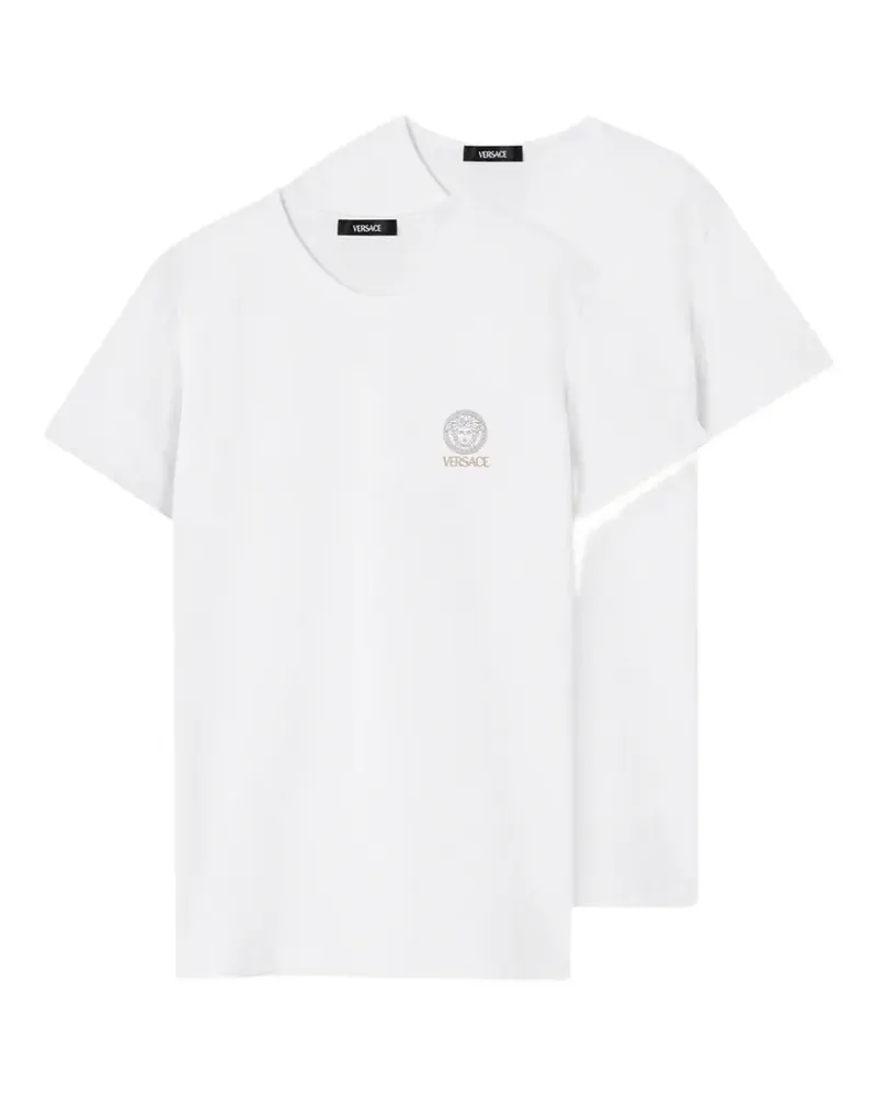 Versace Set aus zwei T-Shirts mit Logo-Print - Weiß Weiß