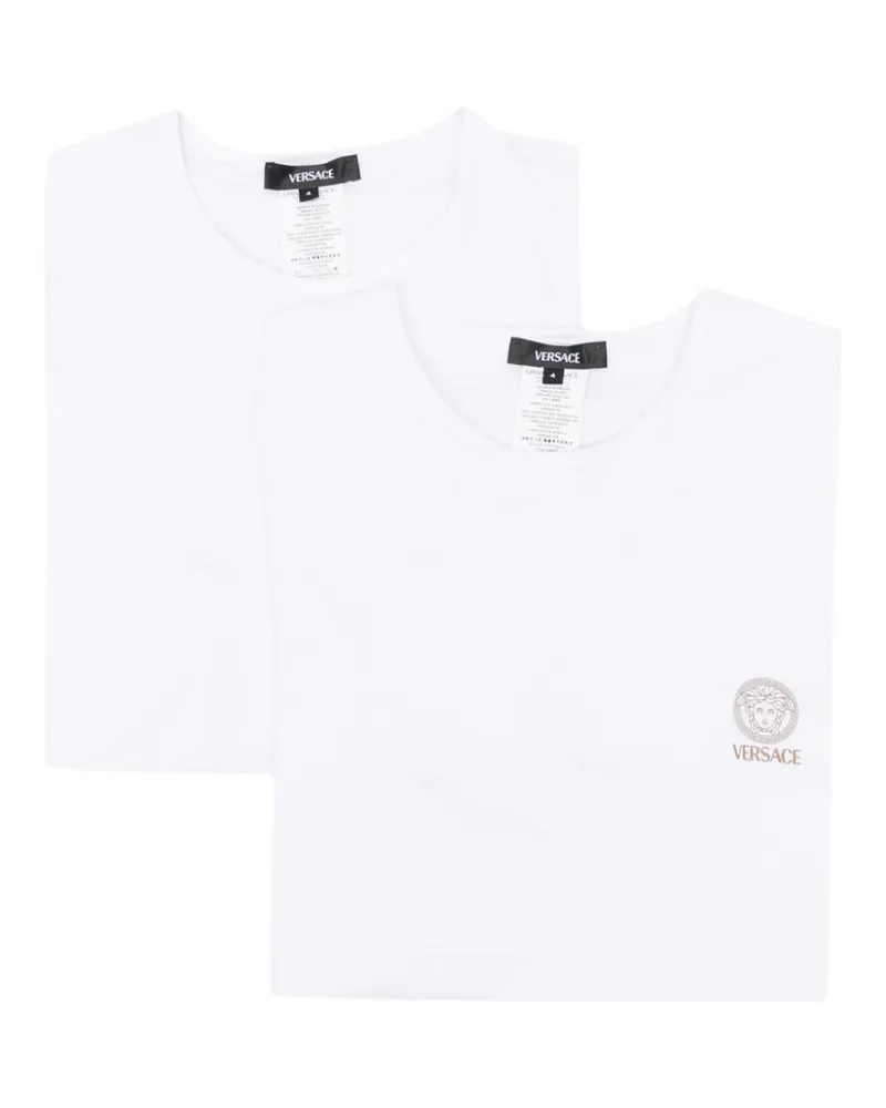 Versace Set aus zwei T-Shirts mit Logo-Print - Weiß Weiß