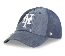 x ’47 New York Mets Baseballkappe aus Jeans mit Patchwork - Blau