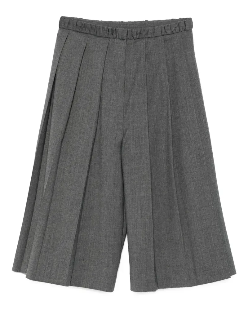 Sandro Bundfaltenshorts mit hohem Bund - Grau Grau