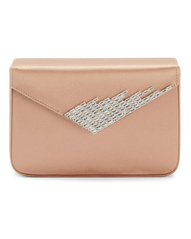 Giuseppe Zanotti Iveery Clutch aus Satin Nude