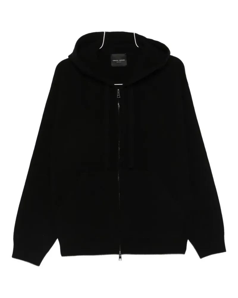 Roberto Collina zip-up hoodie - Schwarz Schwarz
