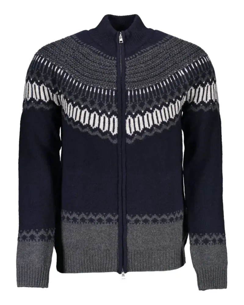Gant Fair Isle zip-up cardigan - Blau Blau