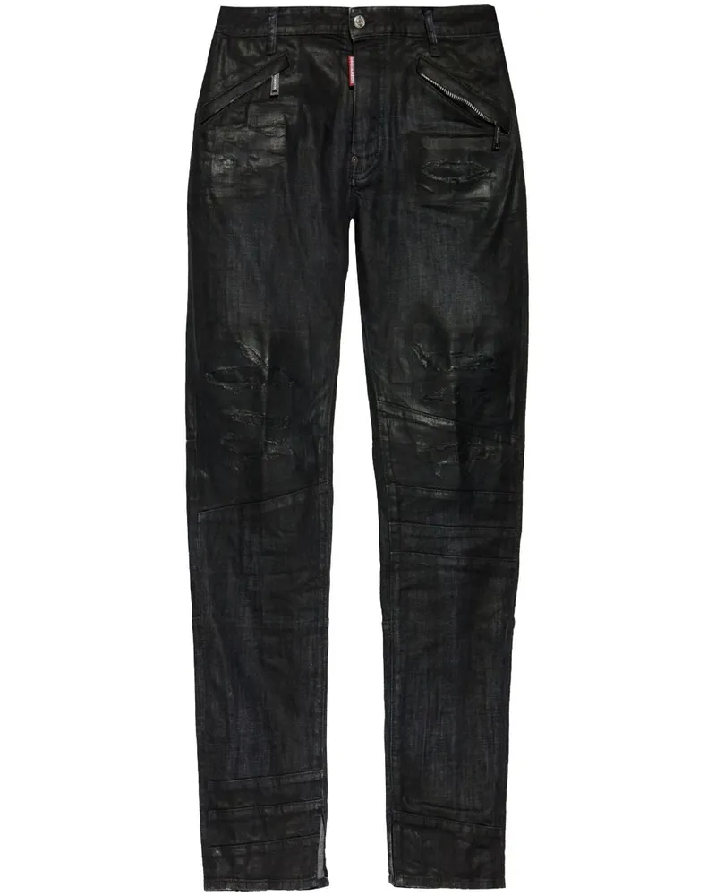 Dsquared2 Tidy Biker-Jeans - Schwarz Schwarz