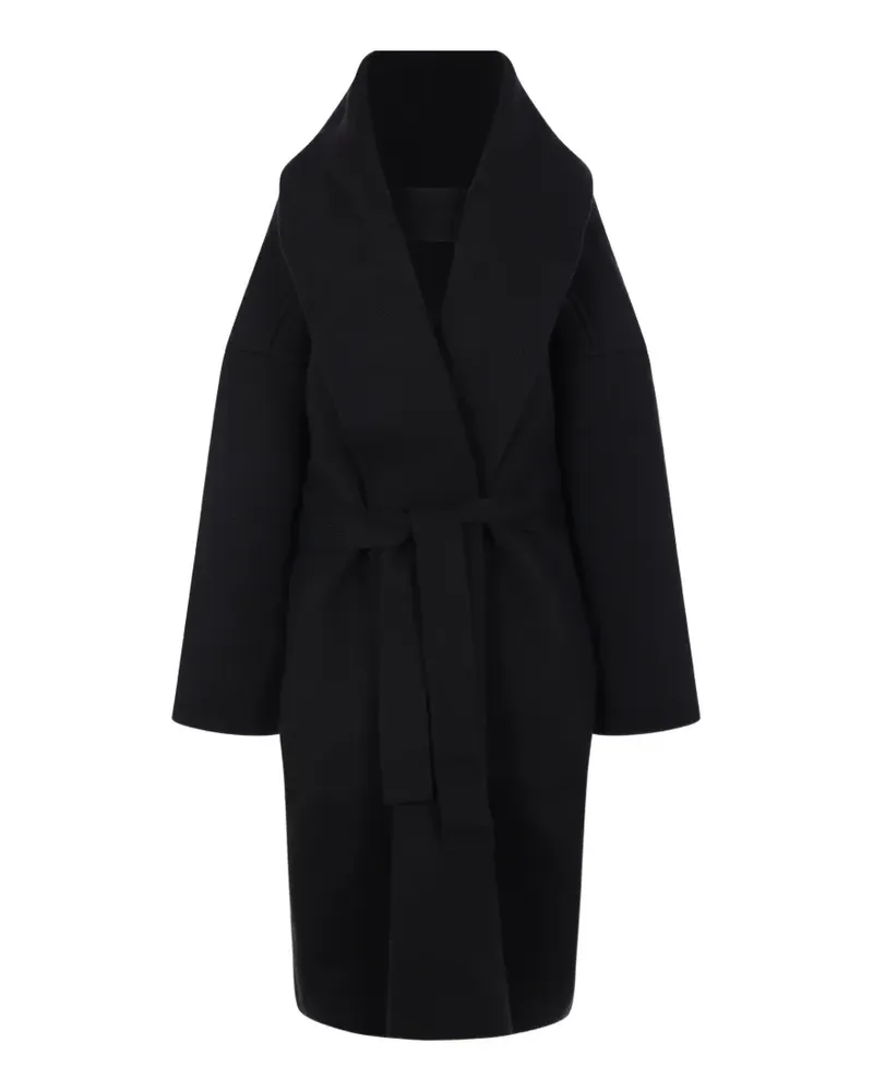 CFCL shawl-collar wrap coat - Schwarz Schwarz